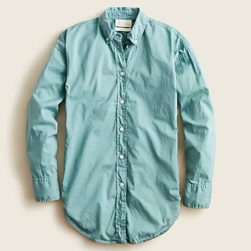 EUC J Crew Relaxed-fit garment-dyed lightweight cotton poplin shirt